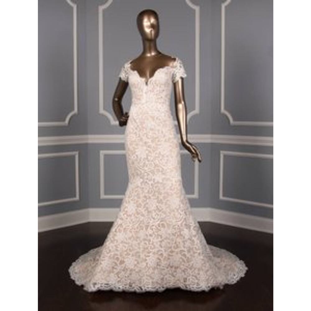 ISABELLE ARMSTRONG Glenn X Wedding Dress Lace Trumpet Sexy Formal Bridal Gown 10